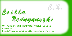 csilla mednyanszki business card